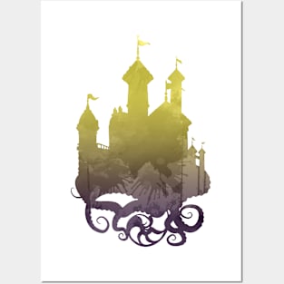 Castle Inspired Silhouette Posters and Art